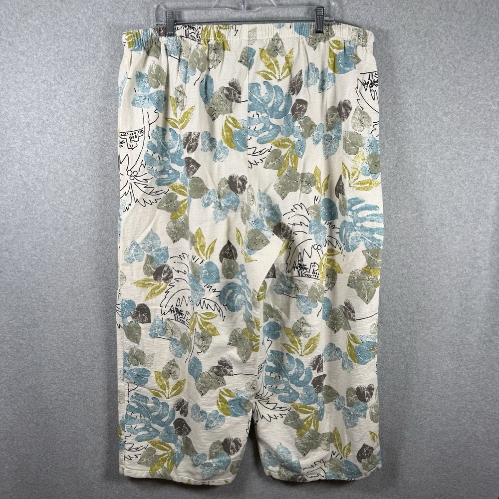 Hot Cotton Petite Womens 2 Piece Set 3X Beachy Tropical Resort Cotton - Picture 8 of 16